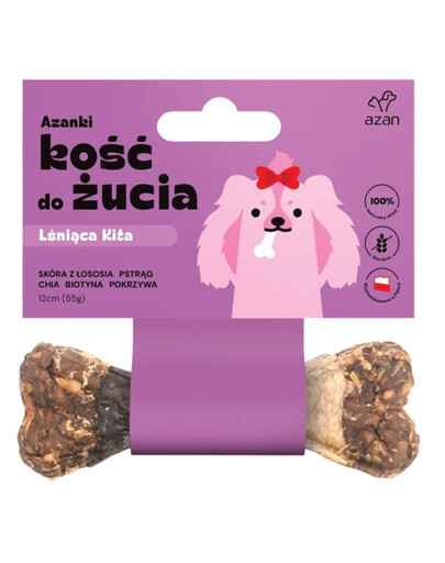 AZANKI Lesklá žvýkací kost Kita pro zdravou kůži a srst 12 cm