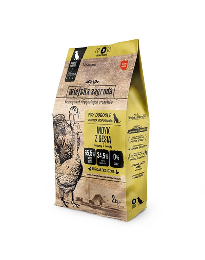 WIEJSKA ZAGRODA Krůta s husou krmivo pro psy křupavé M 2 kg