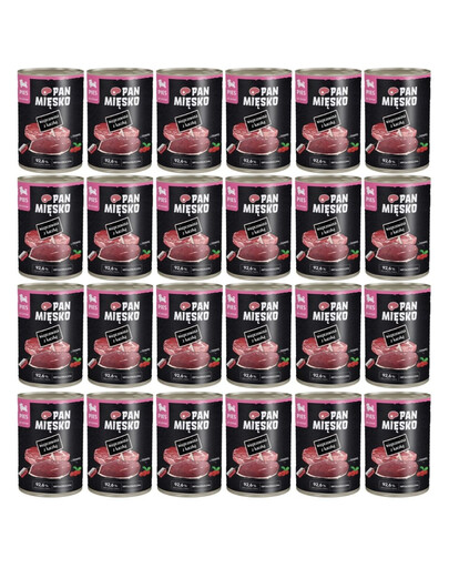 PAN MIÉSKO Vepřové maso s kachnou pro štěňata 24x400 g