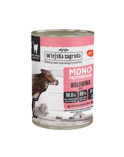 WIEJSKA ZAGRODA Monoprotein Hovězí 400 g
