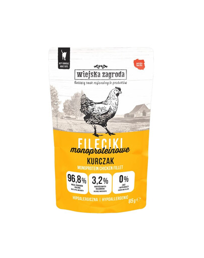 WIEJSKA ZAGRODA krmivo pro kočky s kuřecími filety 85 g
