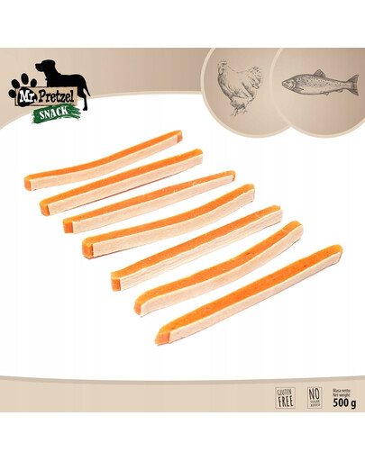 Kanapki z kurczakiem i rybą 500 g przysmak dla psa