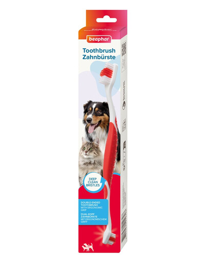 BEAPHAR Toothbrush Regular oboustranný zubní kartáček pro psy a kočky