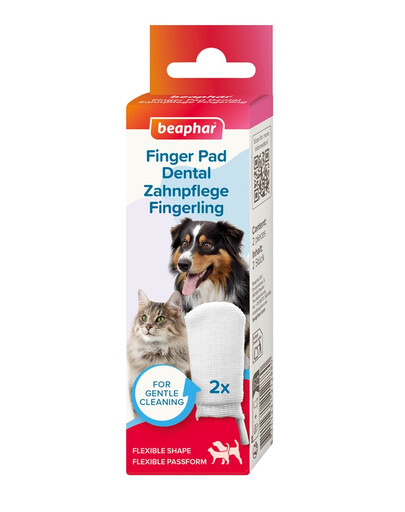 BEAPHAR Finger Pad Dental 2 ks. nástavce na prst pro čištění zubů pro psy a kočky