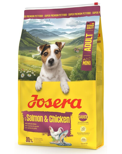 JOSERA Mini Adult Salmon and Chicken 10kg bezglutenové krmivo s omáčkou pro psy malých plemen