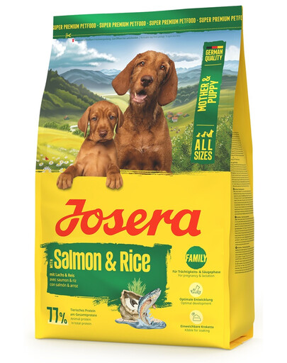 JOSERA Mother and Puppy Salmon with Rice 3kg pro štěňata, feny v těhotenství a kojící feny
