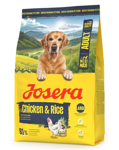JOSERA Chicken with Rice Adult 3kg snadno stravitelné krmivo pro střední a velké plemena