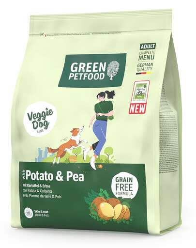 GREEN PETFOOD VeggieDog s bramborami a hráškem 900g