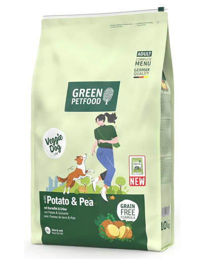 GREEN PETFOOD VeggieDog s bramborami a hráškem 10kg