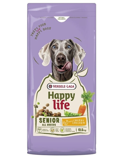 VERSELE-LAGA Happy Life Senior with Chicken 12,5kg krmivo pro starší psy s kuřetem