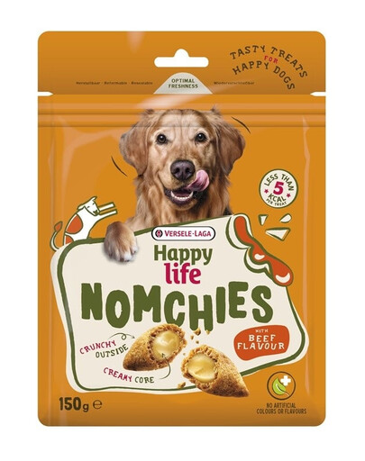 VERSELE-LAGA Happy Life Snack Nomchies Beef 150g pamlsek podporující zdraví zubů
