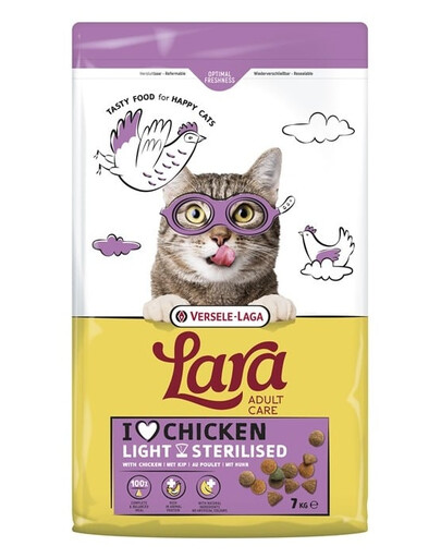 VERSELE-LAGA Lara Adult Light Sterilized 7 kg krmivo pro sterilizované kočky