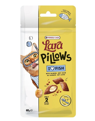 VERSELE-LAGA Lara Snack Pillows with Salmon Happy Fur 60g pamlsek podporující krásnou srst