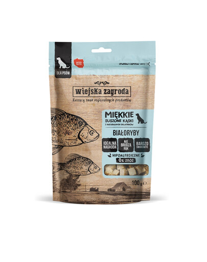 WIEJSKA ZAGRODA Bílá ryba 100g pamlsek pro psa