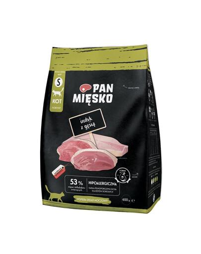 PAN MIĘSKO Granule pro dospělé kočky s krůtou a husou S 400 g