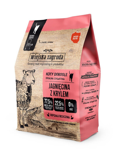 WIEJSKA ZAGRODA Jehněčí s krillem krmivo pro kočky 400 g
