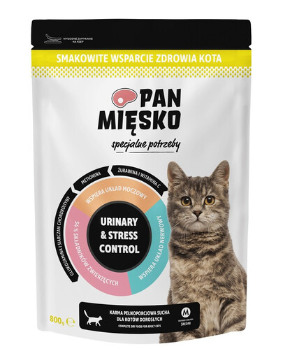 PAN MIĘSKO Speciální potřeby Urinary & Stress Control pro kočky 800 g
