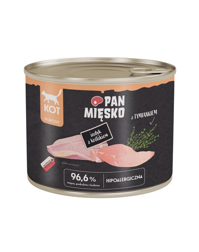 PAN MIĘSKO Krůta s králíkem krmivo pro kočky 200 g