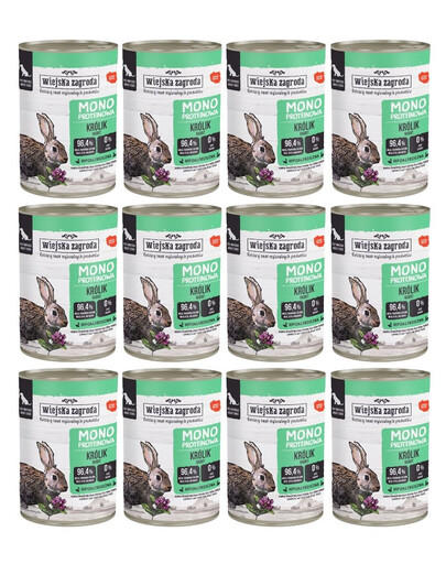 Monoproteinové mokré krmivo pro psy Rabbit 12x400 g