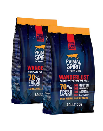 PRIMAL SPIRIT Dog 70% Wanderlust 2x1 kg