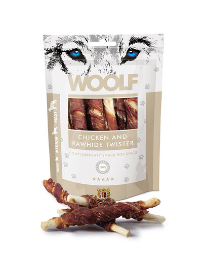 Chicken And Rawhide Twister 100g suszona skóra owinięta kurczakiem