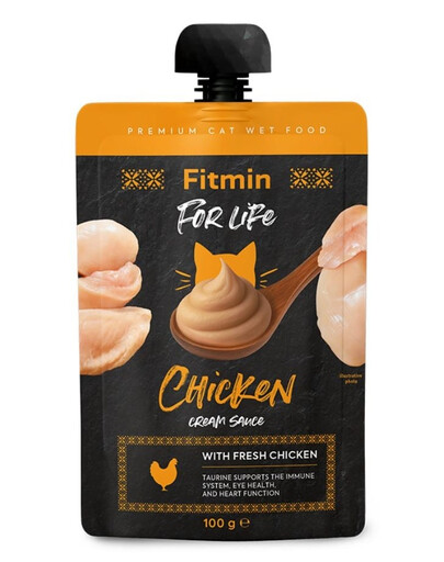 FITMIN For Life Cat Cream Sauce Chicken 100g krémové kuřecí kapsičky pro kočky