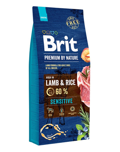 BRIT Premium By Nature Sensitive Lamb and rice 15 kg + BRIT Mono Protein Lamb & Rice 3x400 g