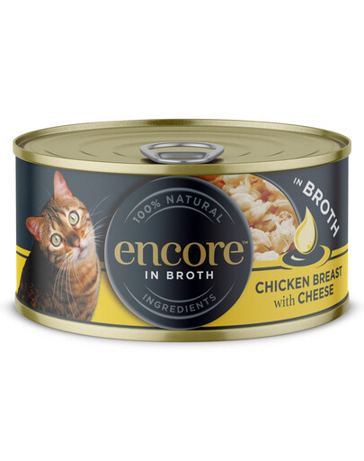 ENCORE Cat Chicken Breast with Cheese in Broth kuřecí prsa se sýrem ve vývaru 70 g