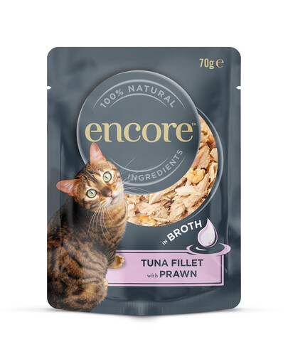 ENCORE Cat Tuna Fillet with Prawn filet z tuňáka s krevetami ve vývaru 70 g