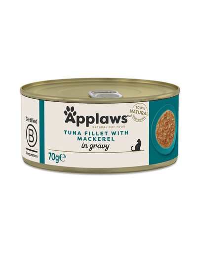 APPLAWS Cat Adult Tuna with Mackerel in Gravy filet z tuňáka s makrelou v omáčce 70 g