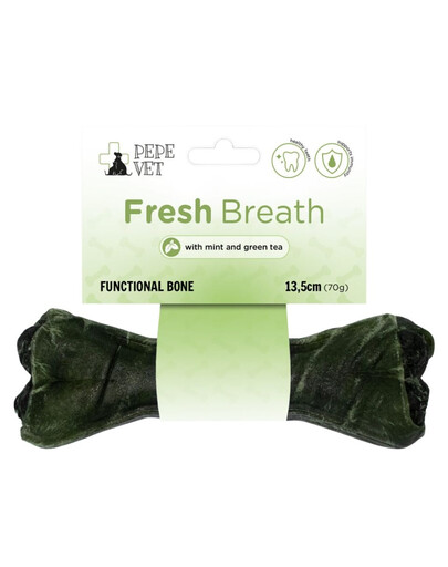PAKA ZWIERZAKA PEPE Vet Funkční kost Fresh Breath 13,5 cm (70 g) pro svěží dech psů