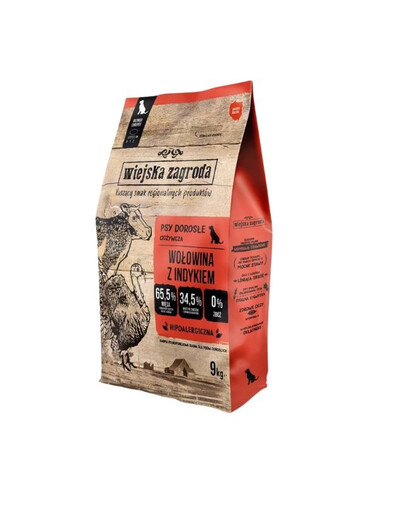 WIEJSKA ZAGRODA Hovězí s krůtou L 9 kg