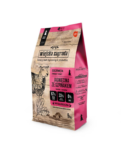 WIEJSKA ZAGRODA Jehněčí se špenátem S 9 kg