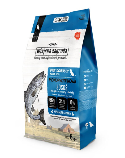 WIEJSKA ZAGRODA Monoprotein Losos S/M 6 kg
