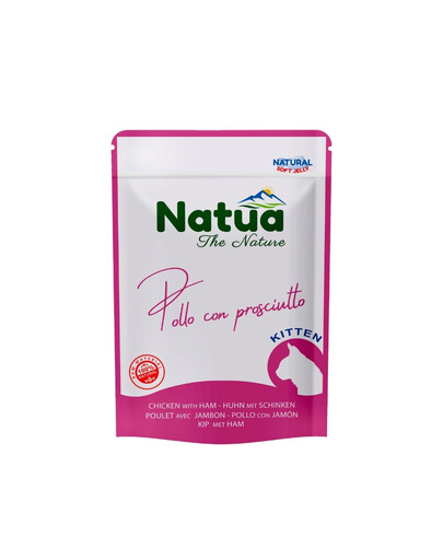 NATUA Natural Kuřecí se šunkou v želé pro koťata 70 g