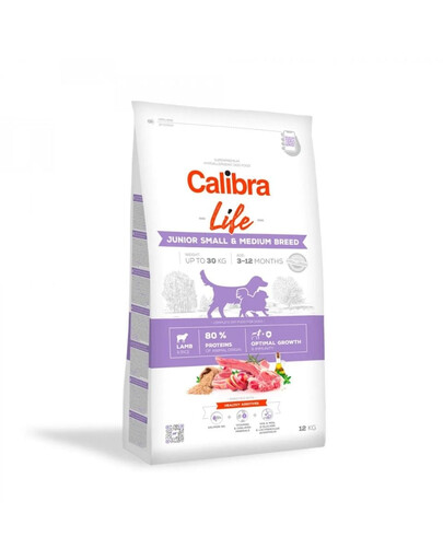 CALIBRA Dog Life Junior Small Medium Breed Lamb 2,5 kg s jehněčím masem pro mladé psy malých a středních plemen