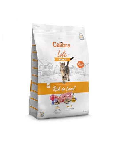 CALIBRA Cat Life Adult Lamb 6 kg granule pro kočky s jehněčím