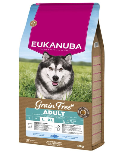 EUKANUBA Grain Free Adult Large Ocean Fish 12 kg