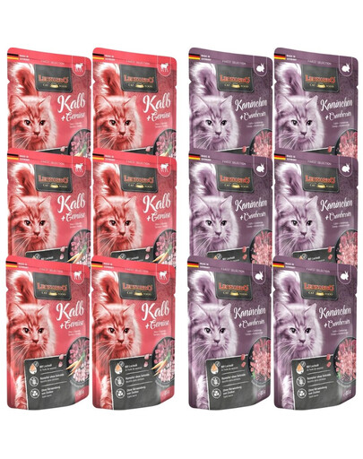 LEONARDO Finest Selection Králík s brusinkami 6x85 g + Telecí se zeleninou 6x85 g