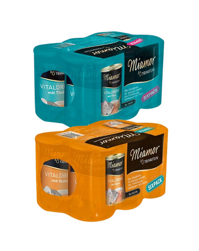 MIAMOR Trinkfein Kuřecí a tuňáková polévka pro kočky 12 x 135 ml
