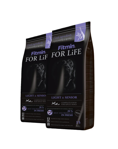 FITMIN Dog For Life light & senior 30 kg (2 x 15 kg)