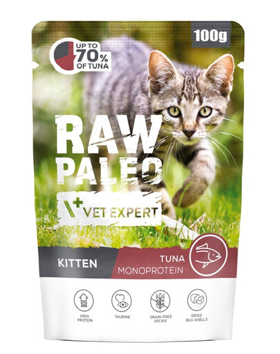 RAW PALEO Monoprotein Kitten Tuna 100 g pro koťata s tuňákem