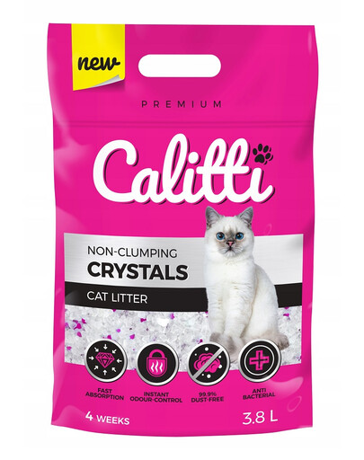 CALITTI Crystals Żwirek silikonowy dla kota 25,6 l (8 x 3,8 l)
