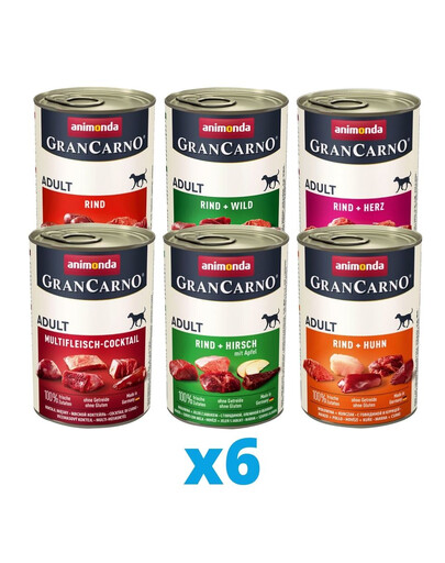 ANIMONDA GranCarno mix smaków 36 x 400 g