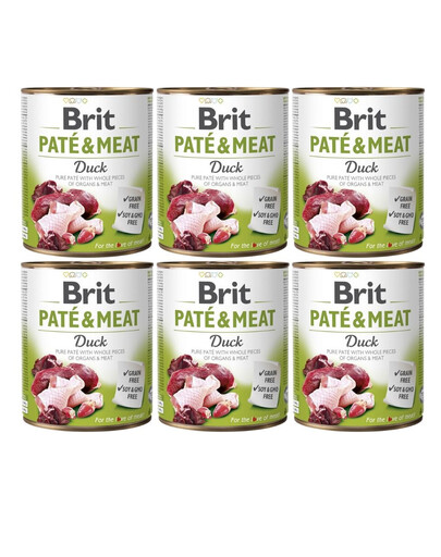 BRIT Pate&Meat Duck 6x800 g pasztet z kaczką