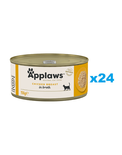 APPLAWS Cat Adult Chicken Breast in Broth pierś z kurczaka w bulionie 24x156g
