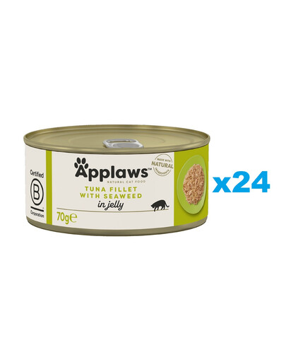 APPLAWS Cat Adult Tuna with Seaweed in Jelly tuńczyk z wodorostami w galarecie 24x70 g