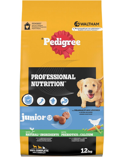 PEDIGREE Professional Nutrition Junior s Drůbežím a Zeleninou 12 kg pro štěňata středních a velkých plemen