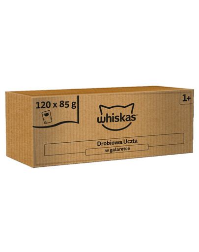 WHISKAS Adult Poultry Feast 120x85 g kompletní mokré krmivo pro dospělé kočky v želé