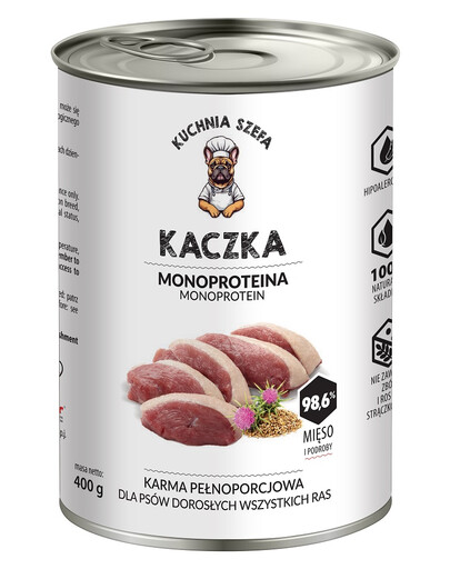 Monoproteinové krmivo pro psy všech plemen s kachní příchutí 400 g